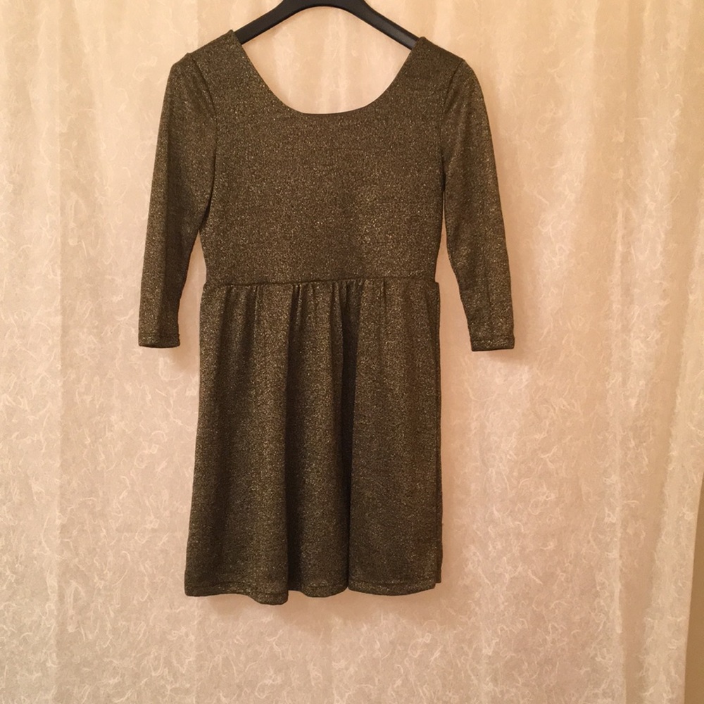 Gold low-back party dress